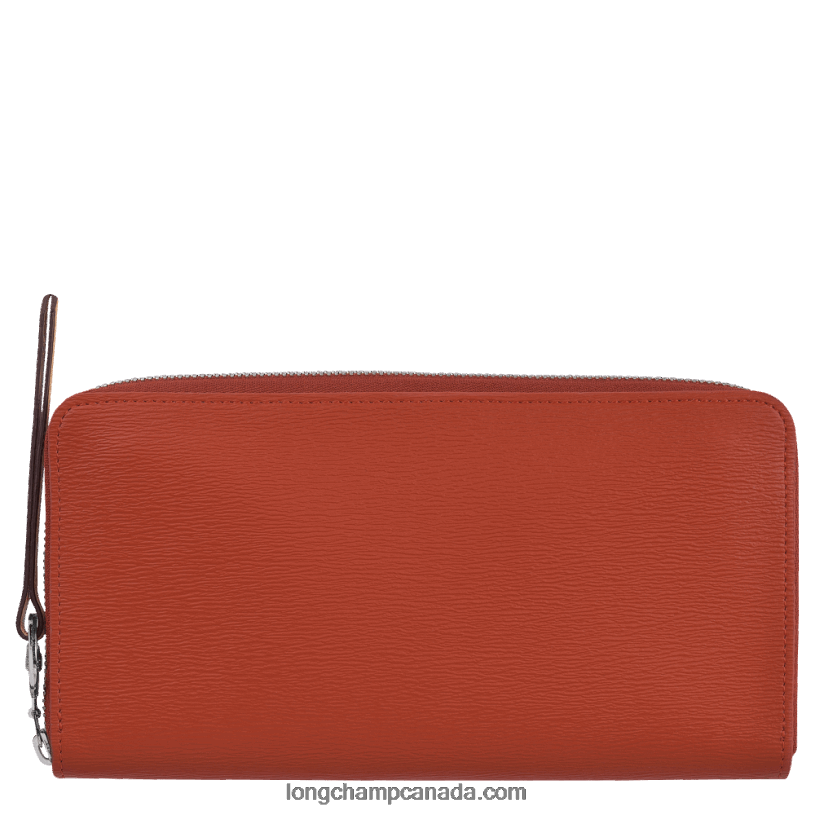 Longchamp Le Pliage City Wallet with zip around VJ2H4551 Terracotta