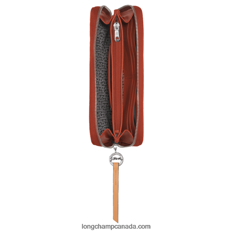 Longchamp Le Pliage City Wallet with zip around VJ2H4551 Terracotta