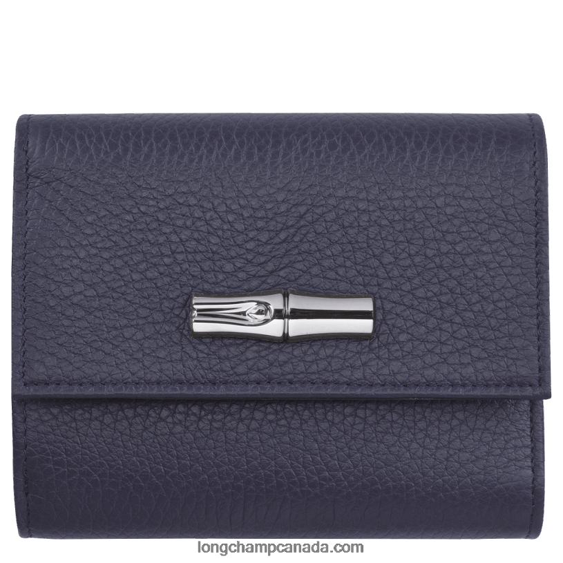 Longchamp Roseau Essential Compact wallet VJ2H4569 Navy